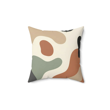 Earth Tone Blob Throw Pillow with Insert