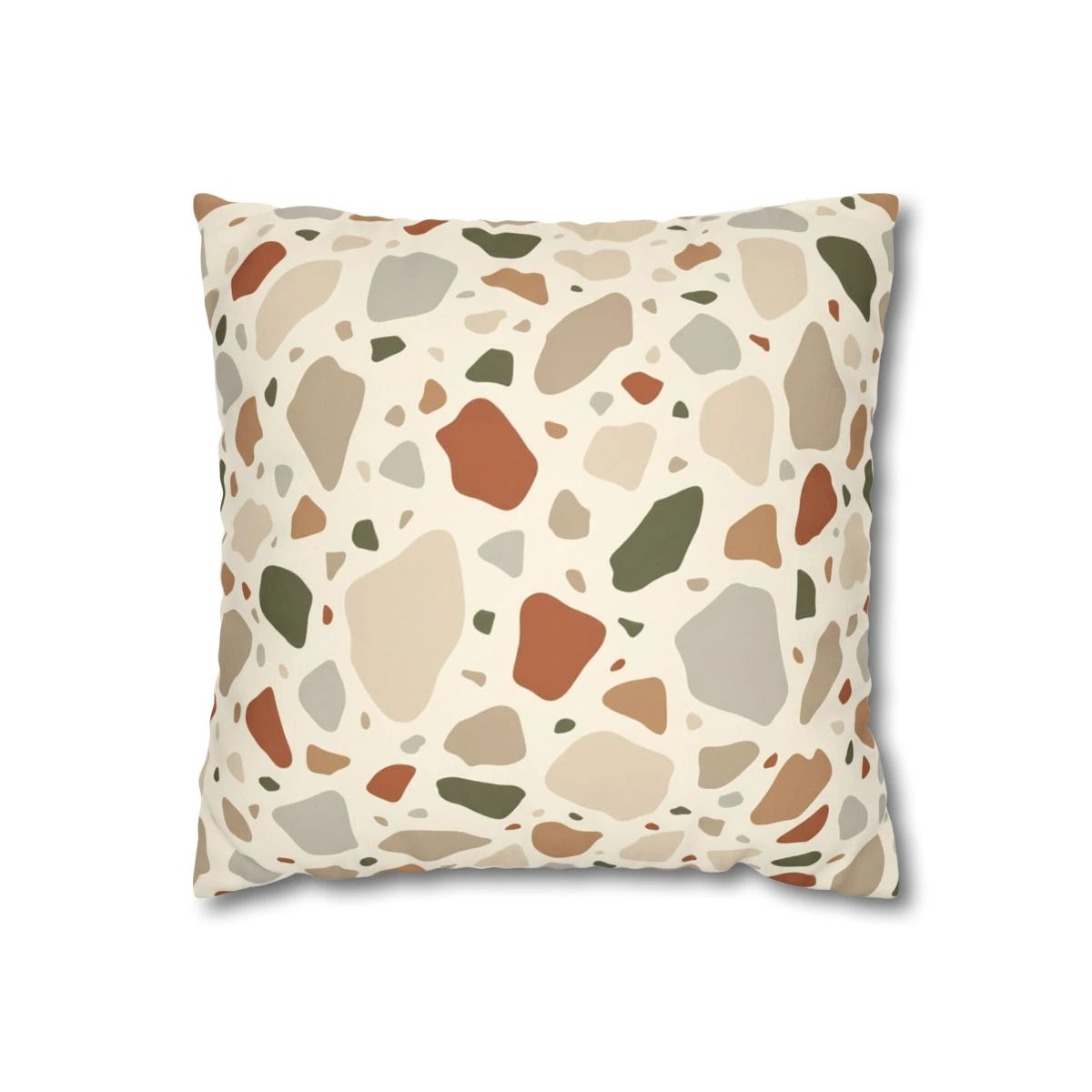 Earthy Terrazzo Throw Pillow