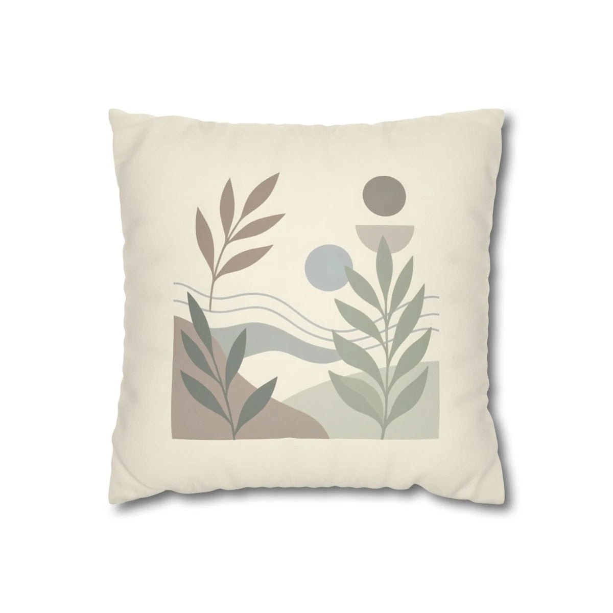 Botanical Landscape Throw Pillow with Insert