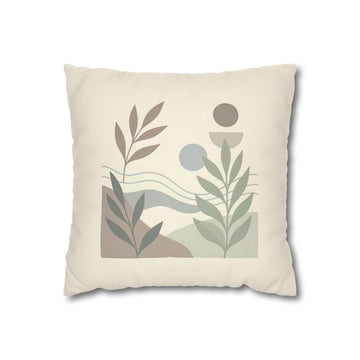 Botanical Landscape Throw Pillow with Insert