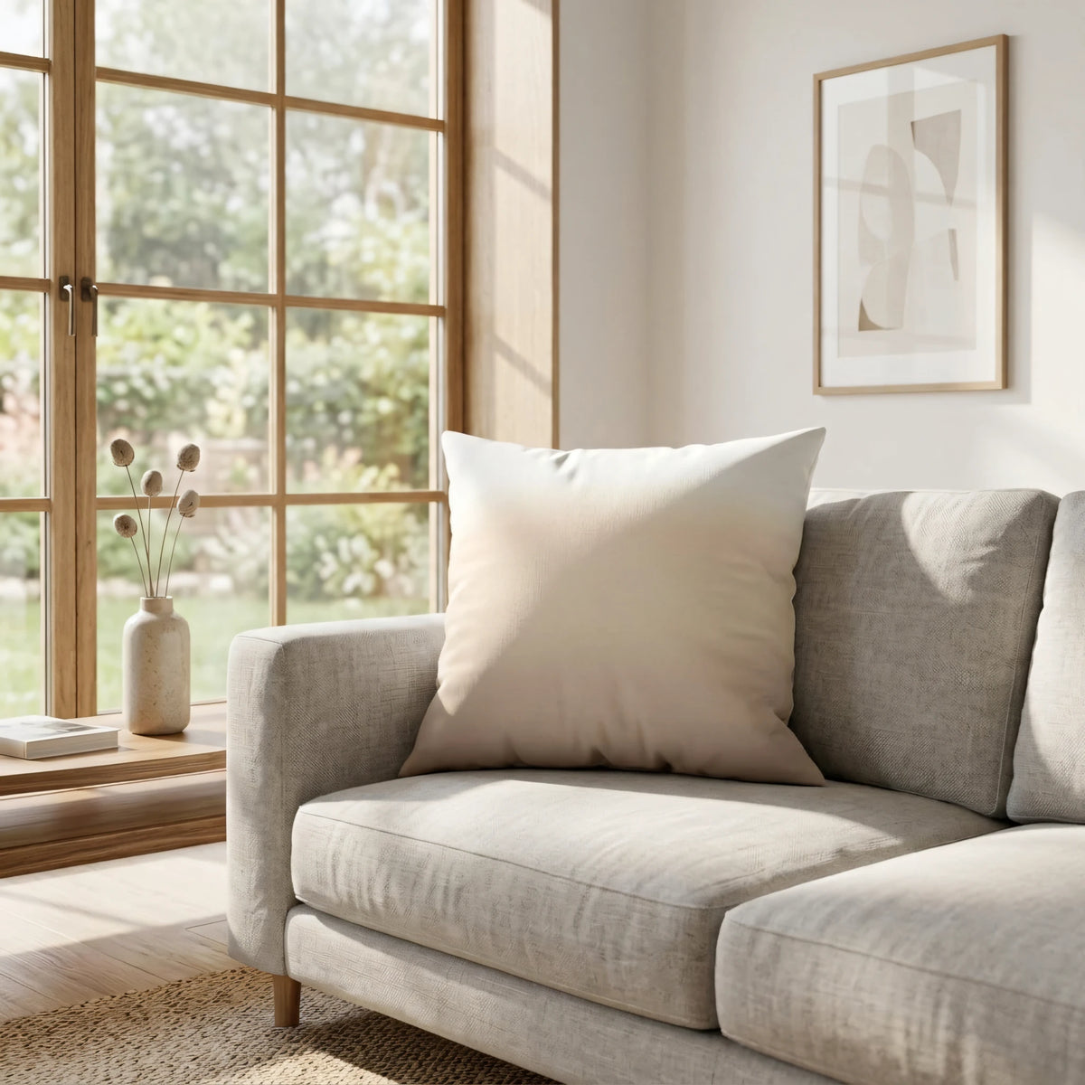 Sand Ombre Cushion Cover, lifestyle view.