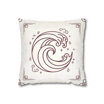 Mauve Spiral Wave Cushion Case