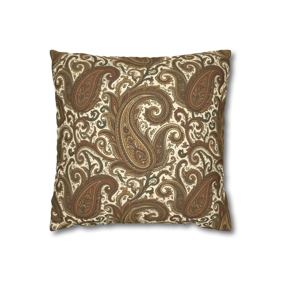 Front view of Kashmir Paisley Pillow Cover on a white background.