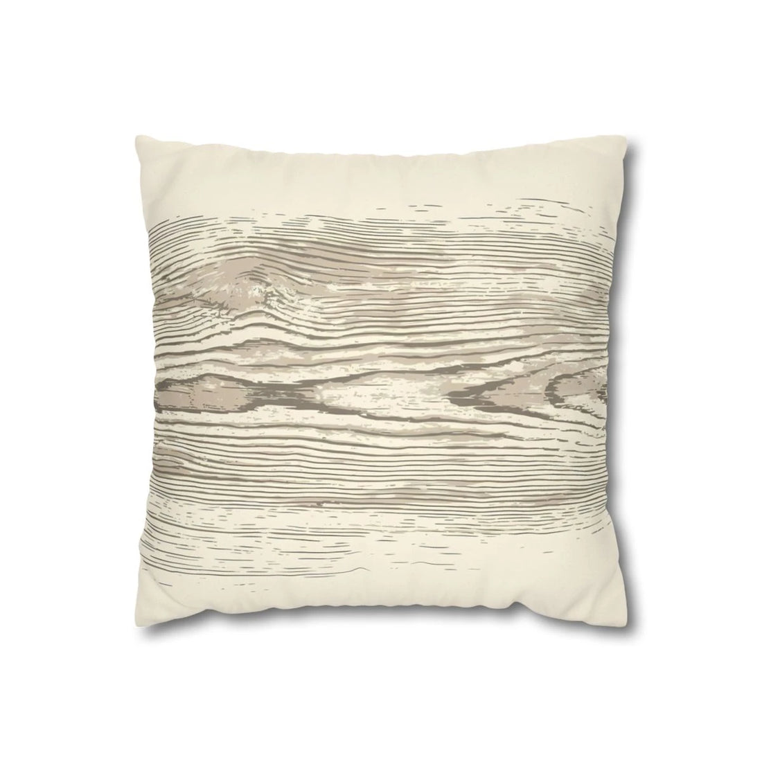 Front view of Wood Grain Cushion Cover on a white background.