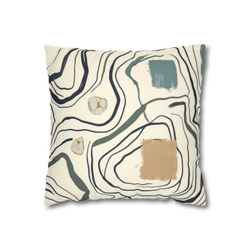 Modern Abstract Marble Lines Throw Pillow