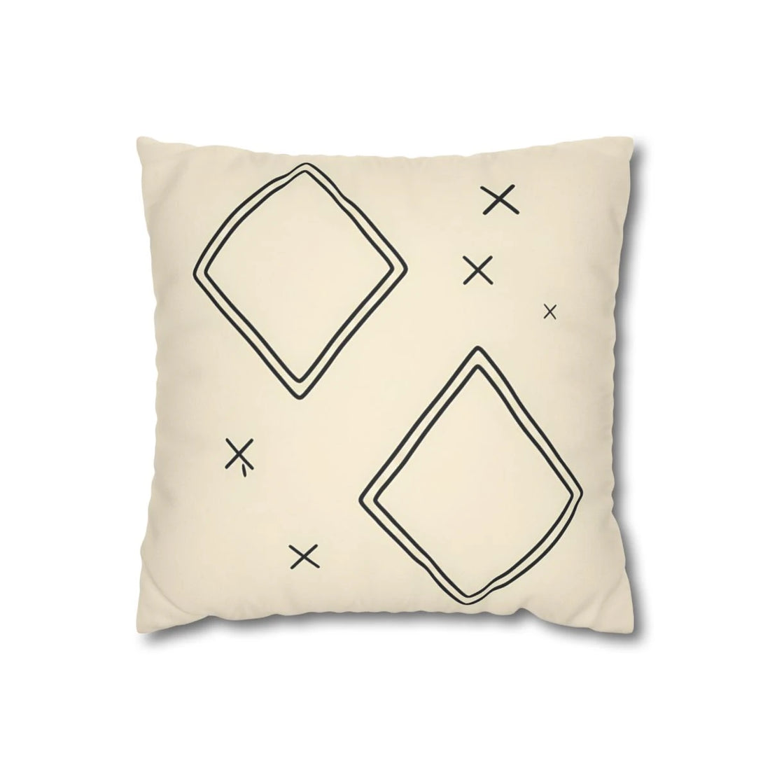 Front view of Berber Diamond Pillow Cover on a white background.