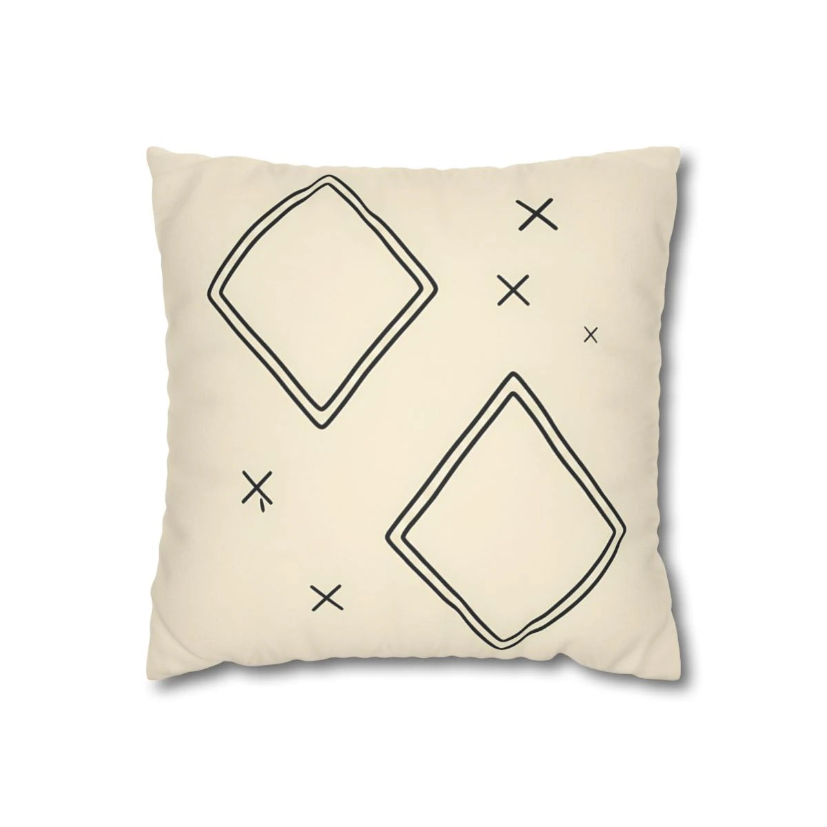 Front view of Berber Diamond Pillow Cover on a white background.