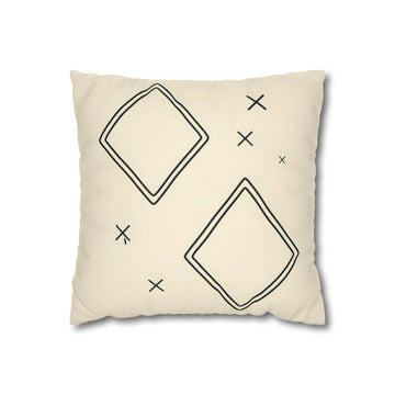 Front view of Berber Diamond Pillow Cover on a white background.