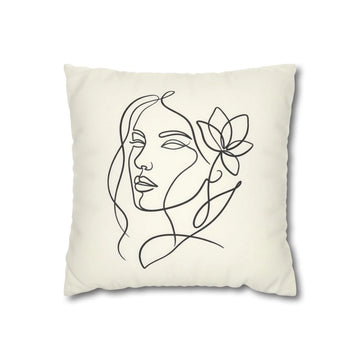 Serene Woman Portrait Throw Pillow