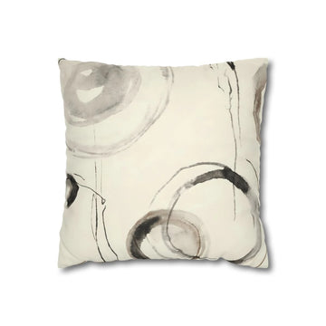Ink Circle Abstract Throw Pillow