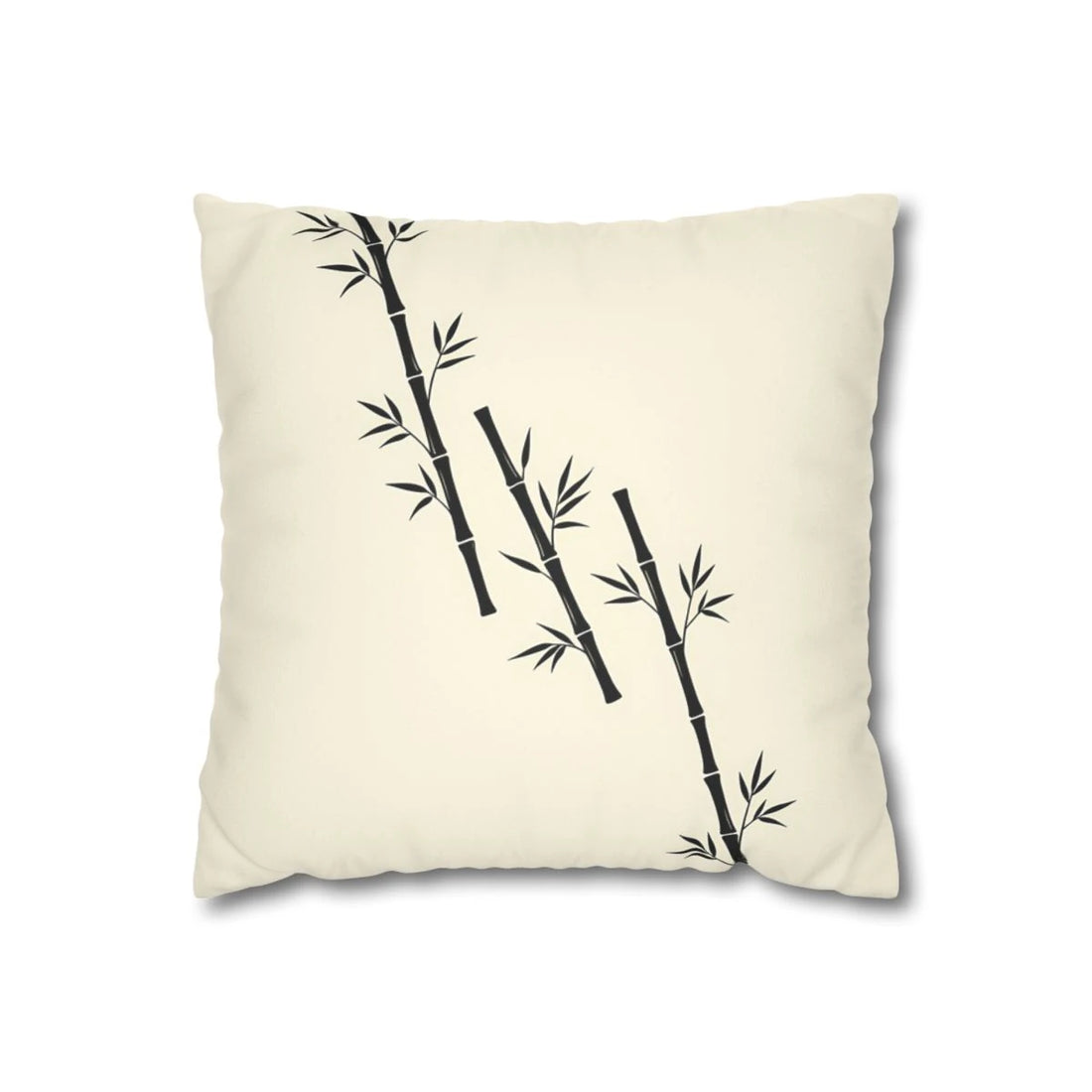 Front view of Minimalist Graphic Throw Pillow Cover Off-White with Diagonal on a white background.
