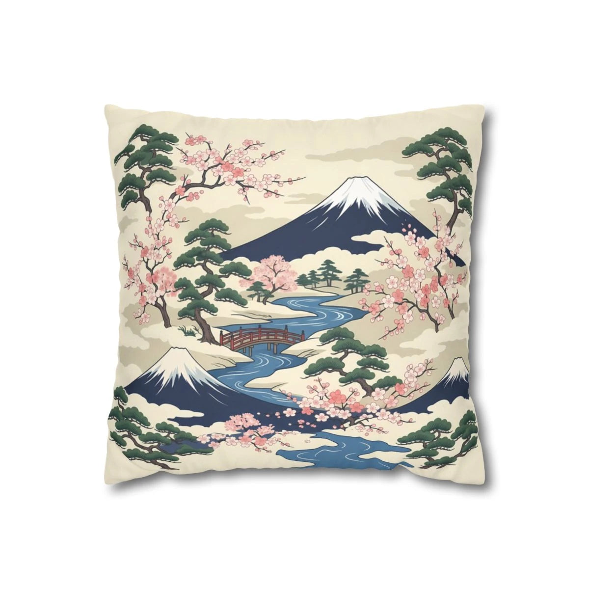 Japanese Landscape Pillow