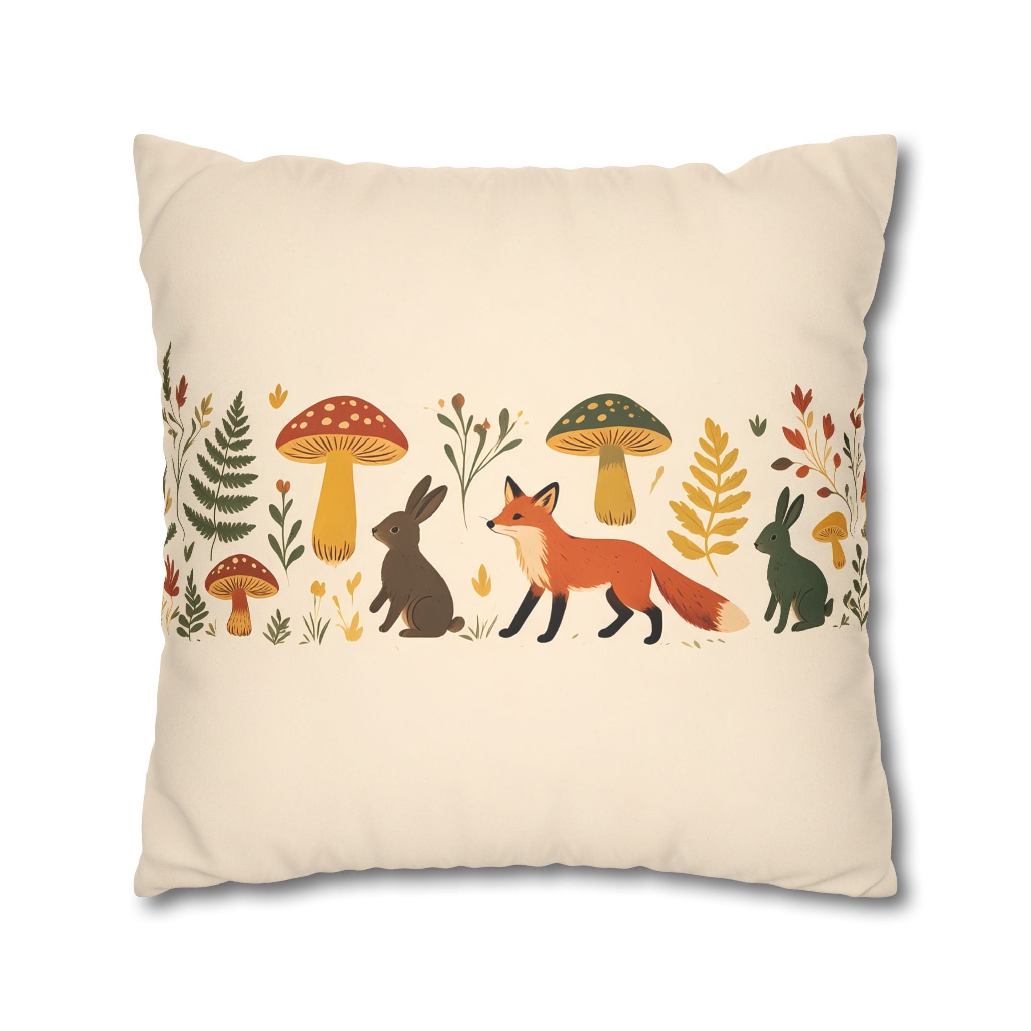 Woodland Animal Pillow Cover