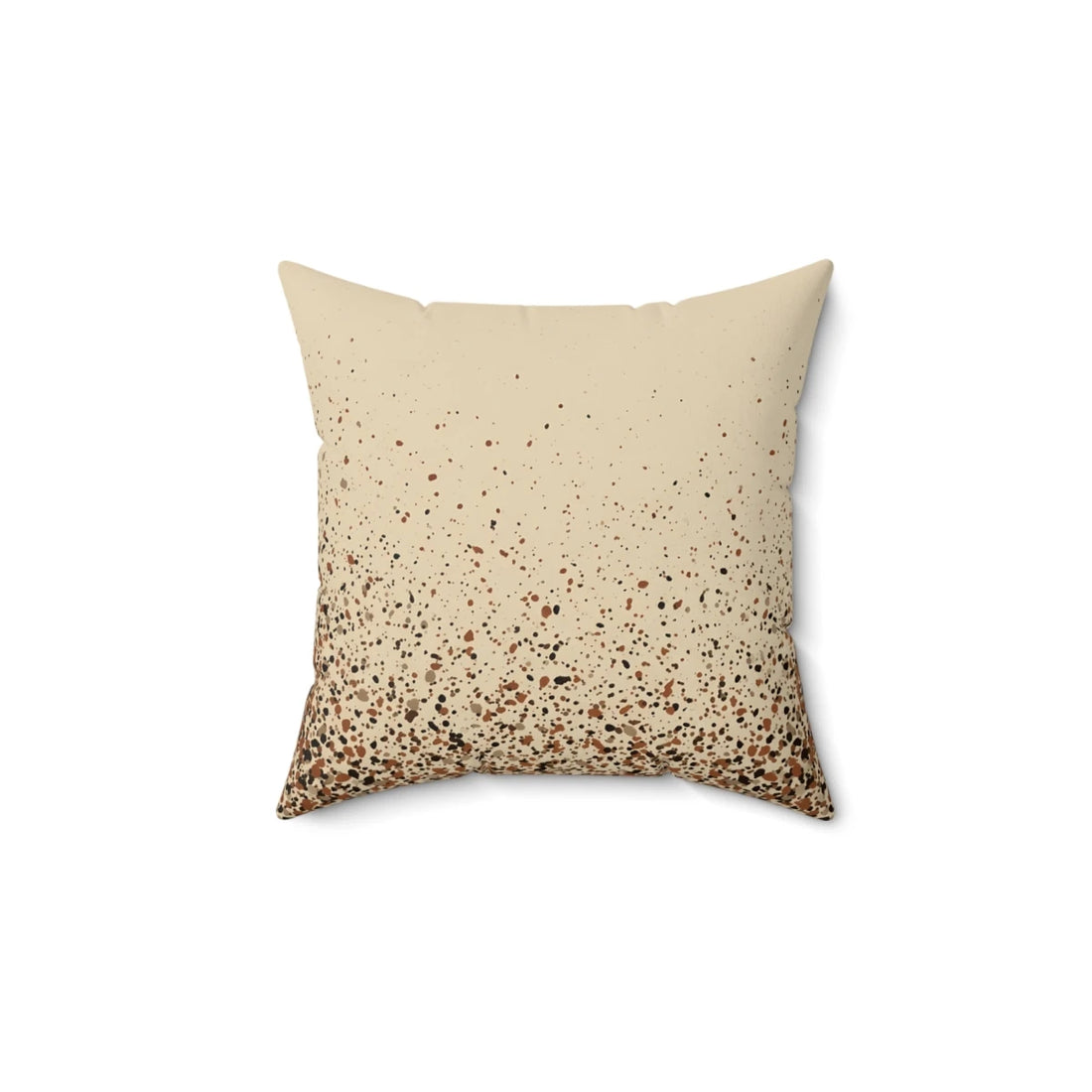 Front view of Artisanal Granular Gradient Cushion Cover in Sandy Beige on a white background.
