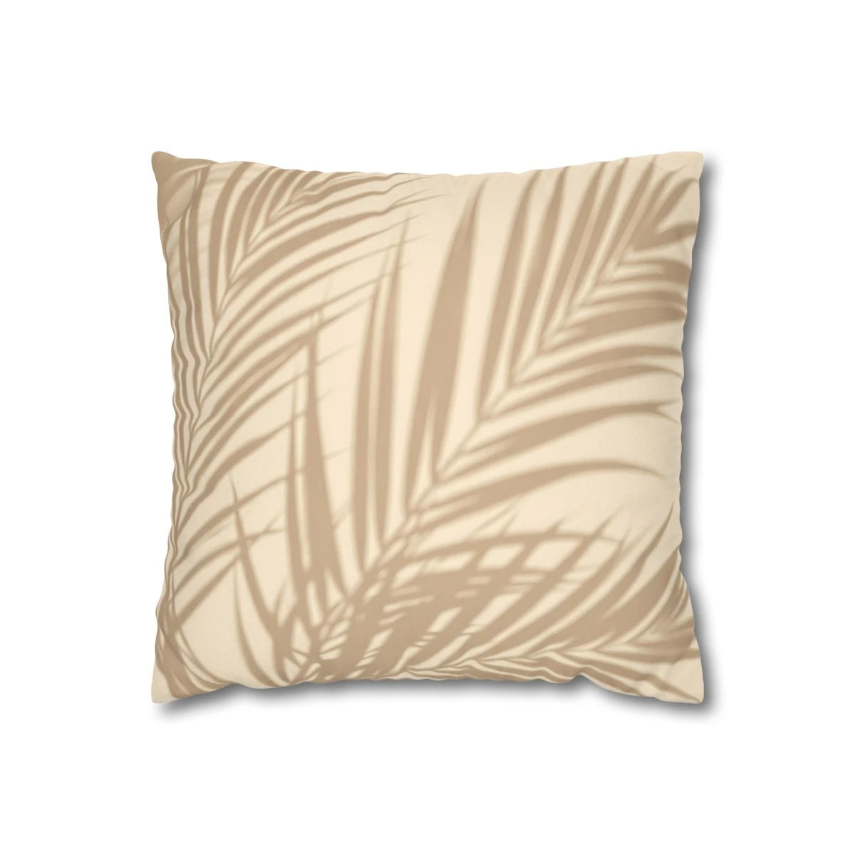 Cream Palm Shadow Throw Pillow with Insert