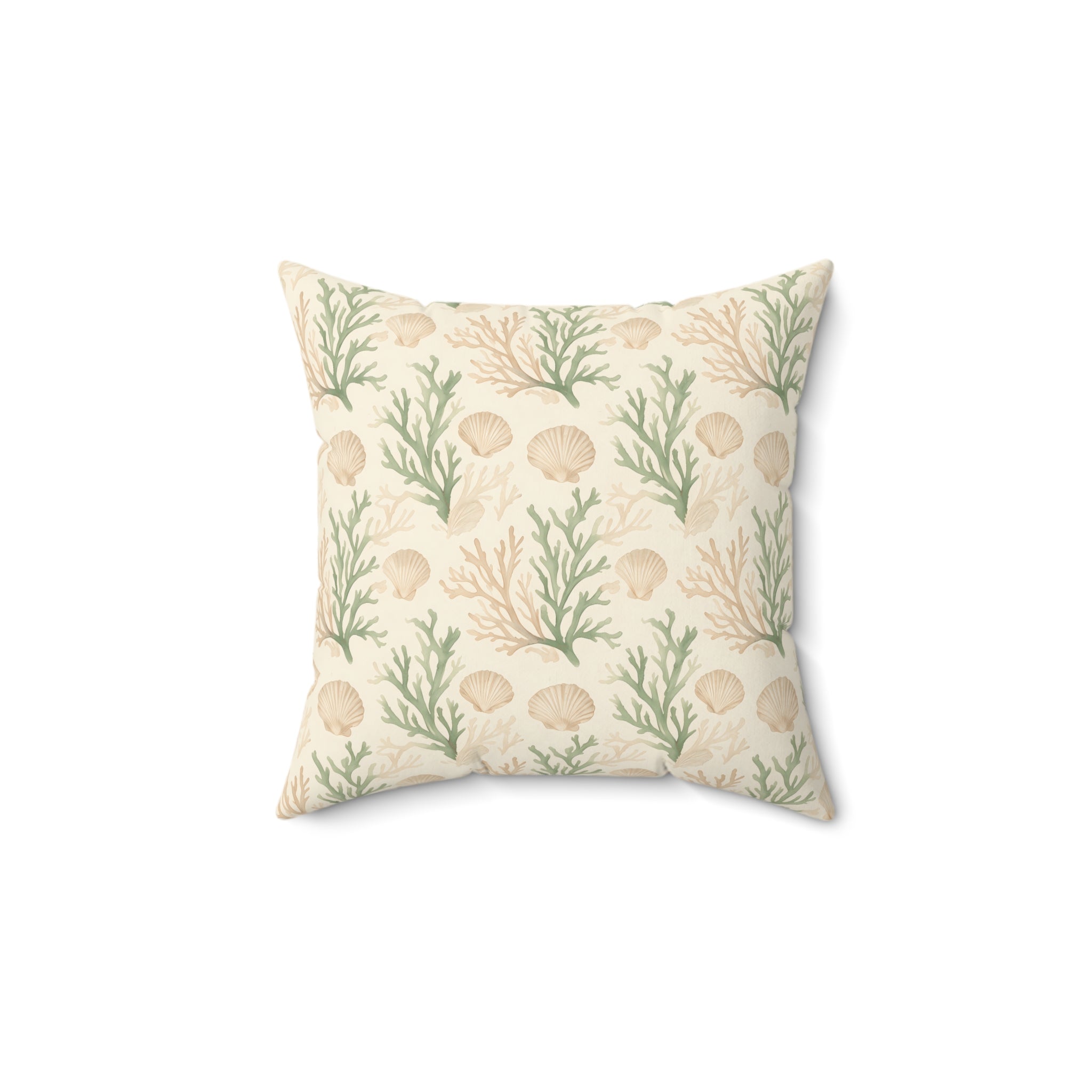 Marine Botanical Throw Pillow