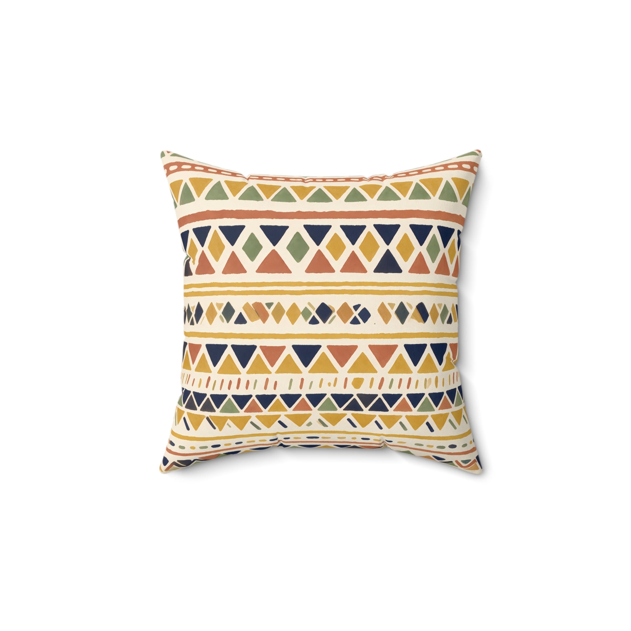 Terracotta Tribal Throw Pillow with Insert