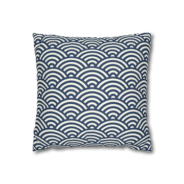 Red Gold Wave Sakura Cushion Cover