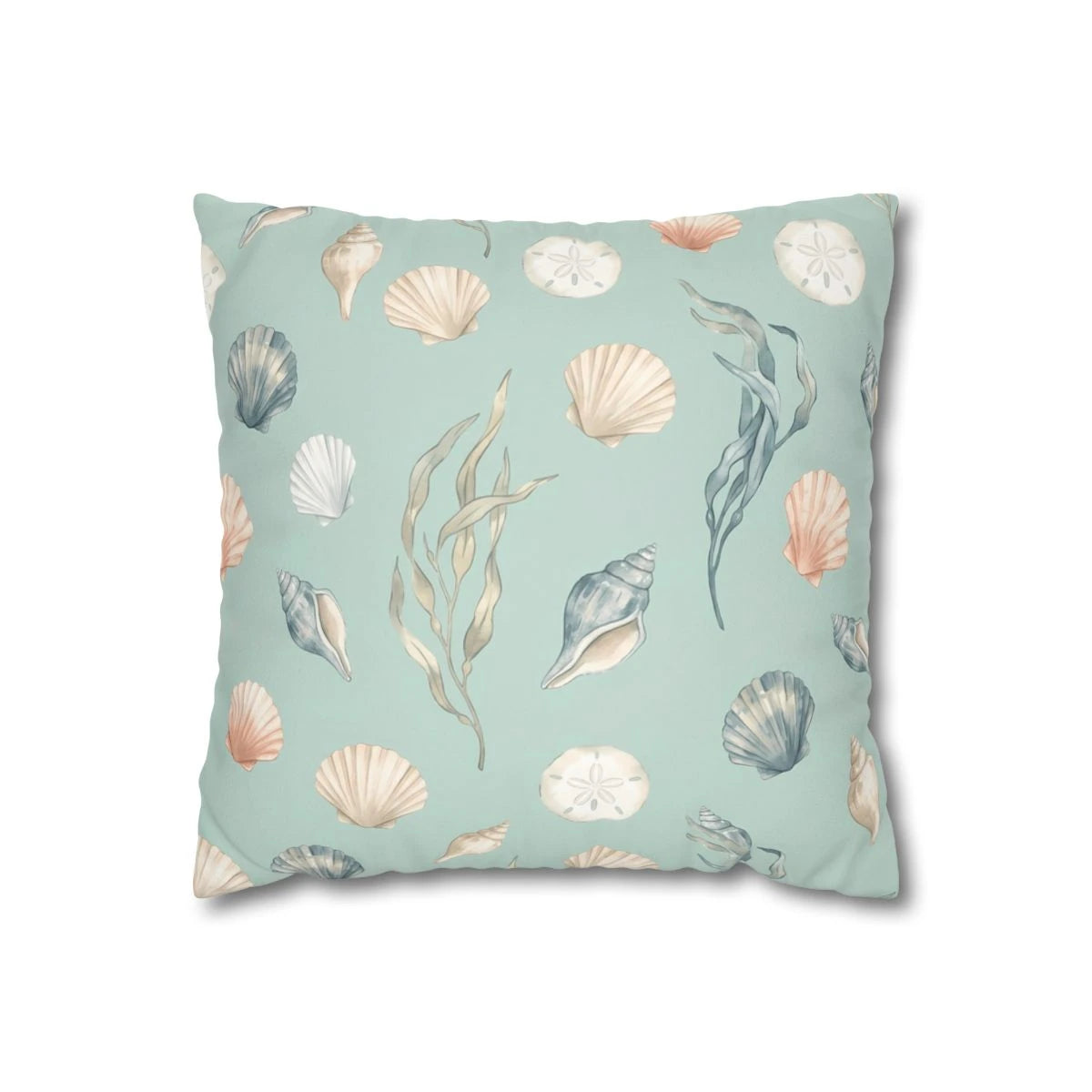 Coastal Seashell Throw Pillow
