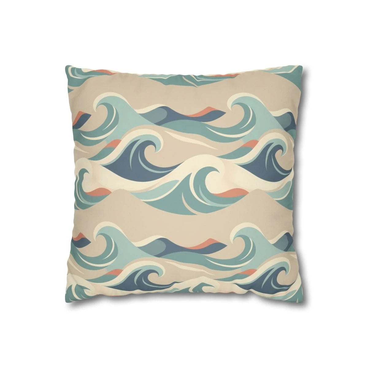 Coastal Wave Throw Pillow
