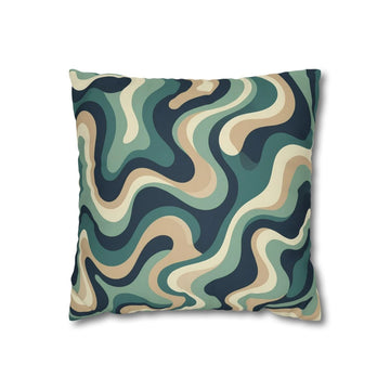 Retro Wavy Throw Pillow with Insert