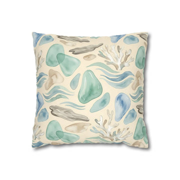 Sea Glass Throw Pillow