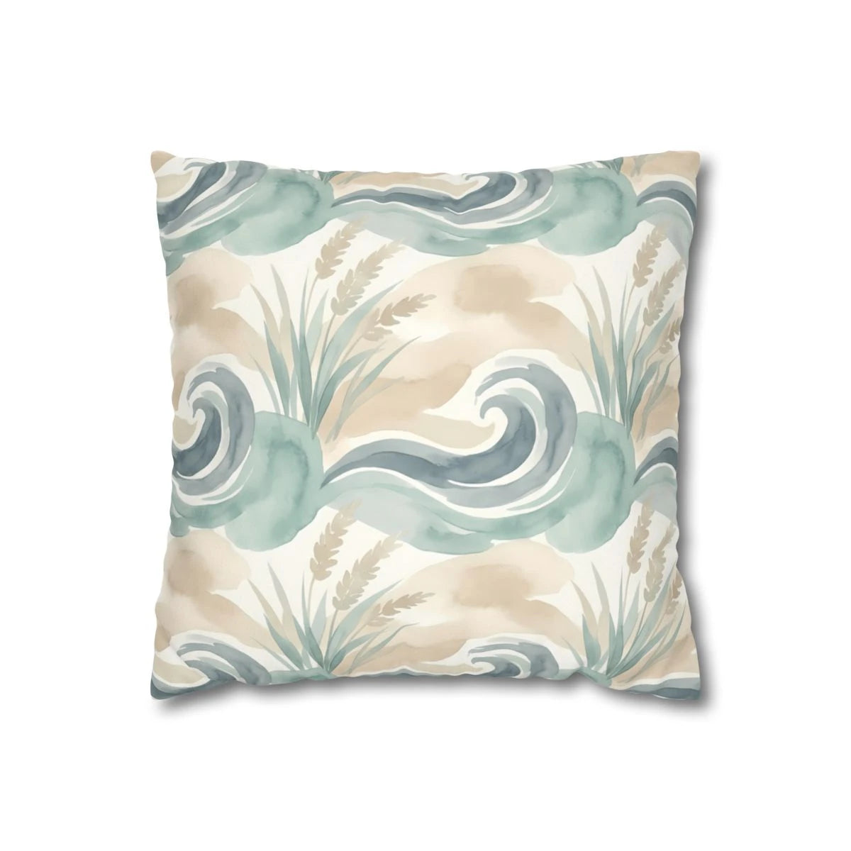 Teal Wave Cushion Cover