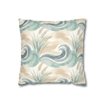 Teal Wave Cushion Cover