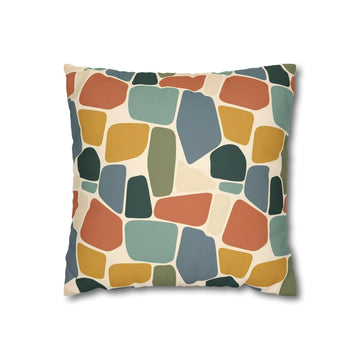 Colorful Abstract Jigsaw Throw Pillow with Insert