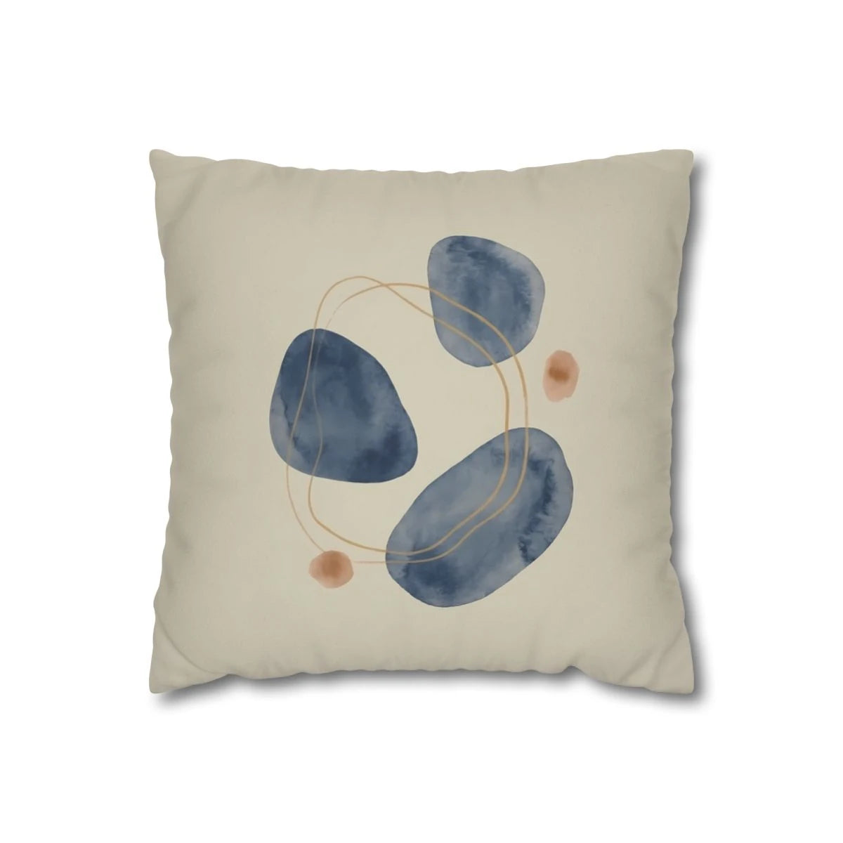 Abstract Blue Throw Pillow Cover