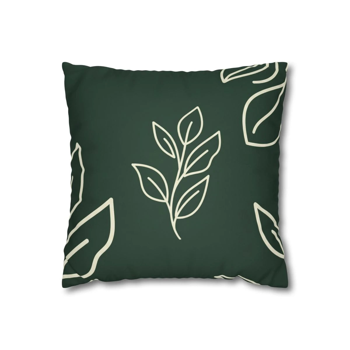Forest Green Botanical Throw Pillow