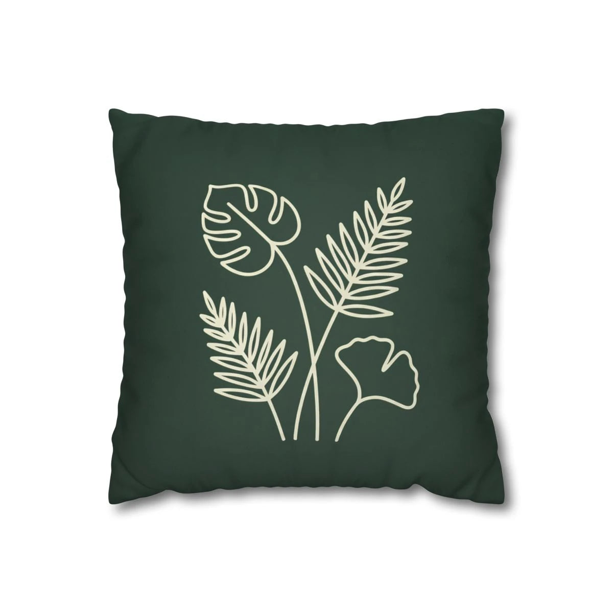 Dark Emerald Foliage Cushion Cover