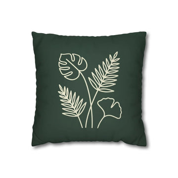 Dark Emerald Foliage Cushion Cover
