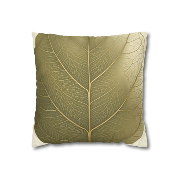 Gilded Olive Leaf Throw Pillow with Insert