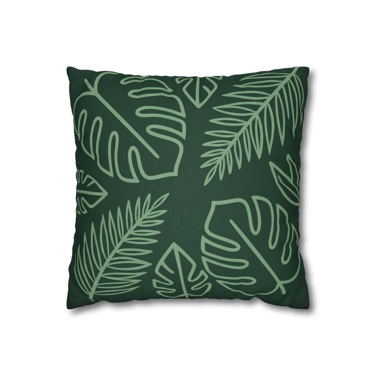 Jungle Greenery Throw Pillow with Insert