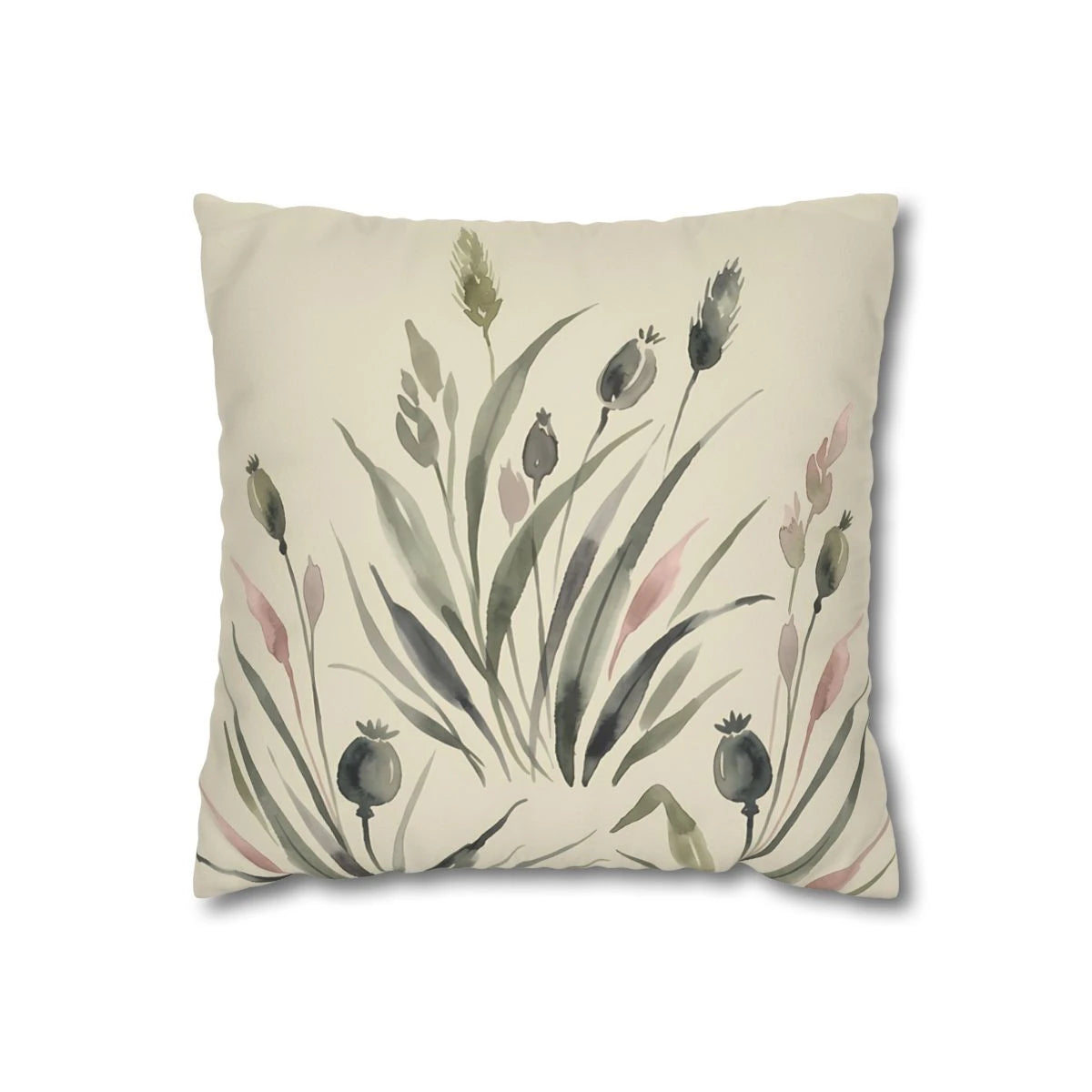 Sage Green Botanical Cushion Cover