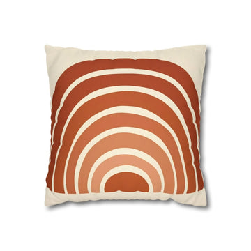 Terracotta Boho Rainbow Throw Pillow