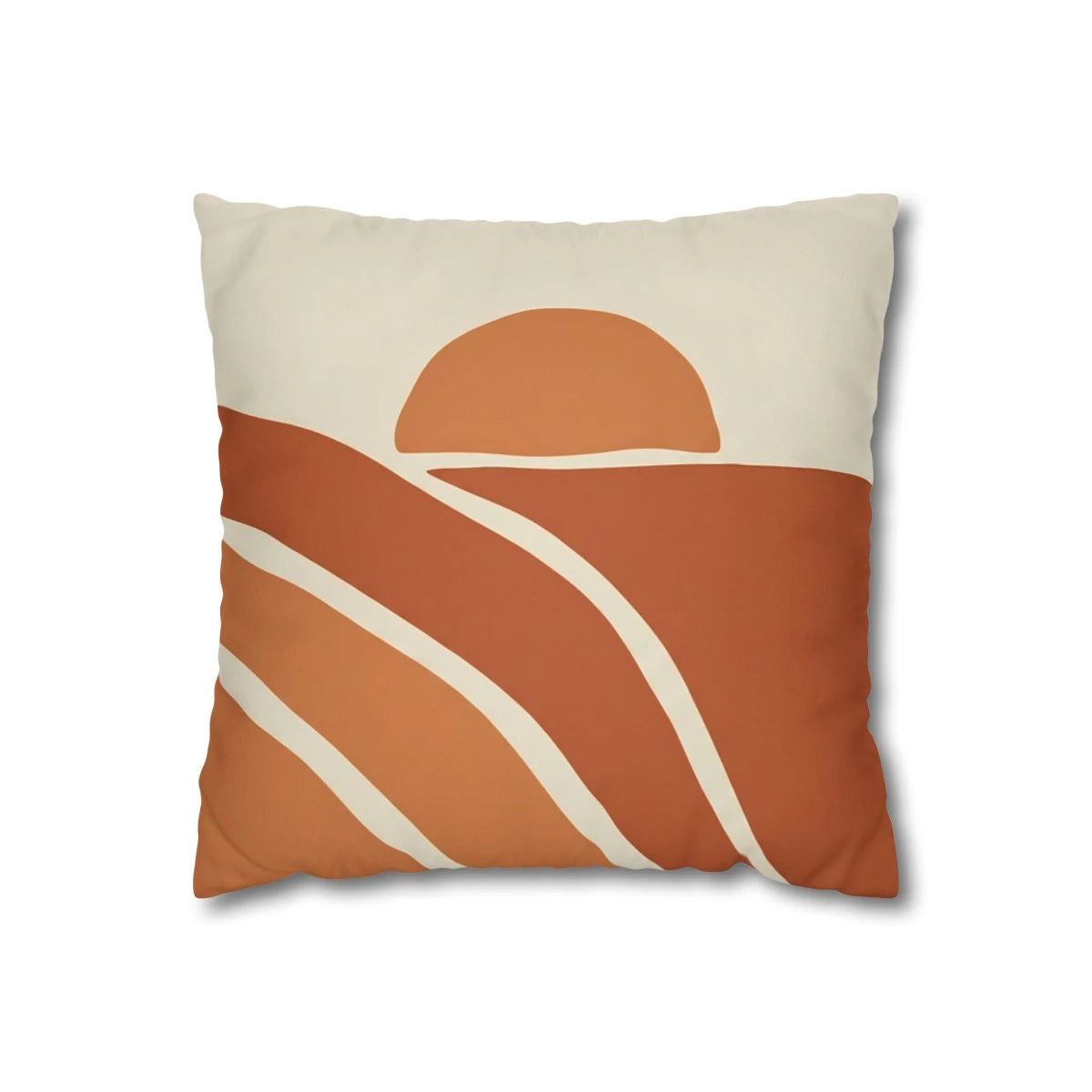 Burnt Orange Horizon Cushion Case