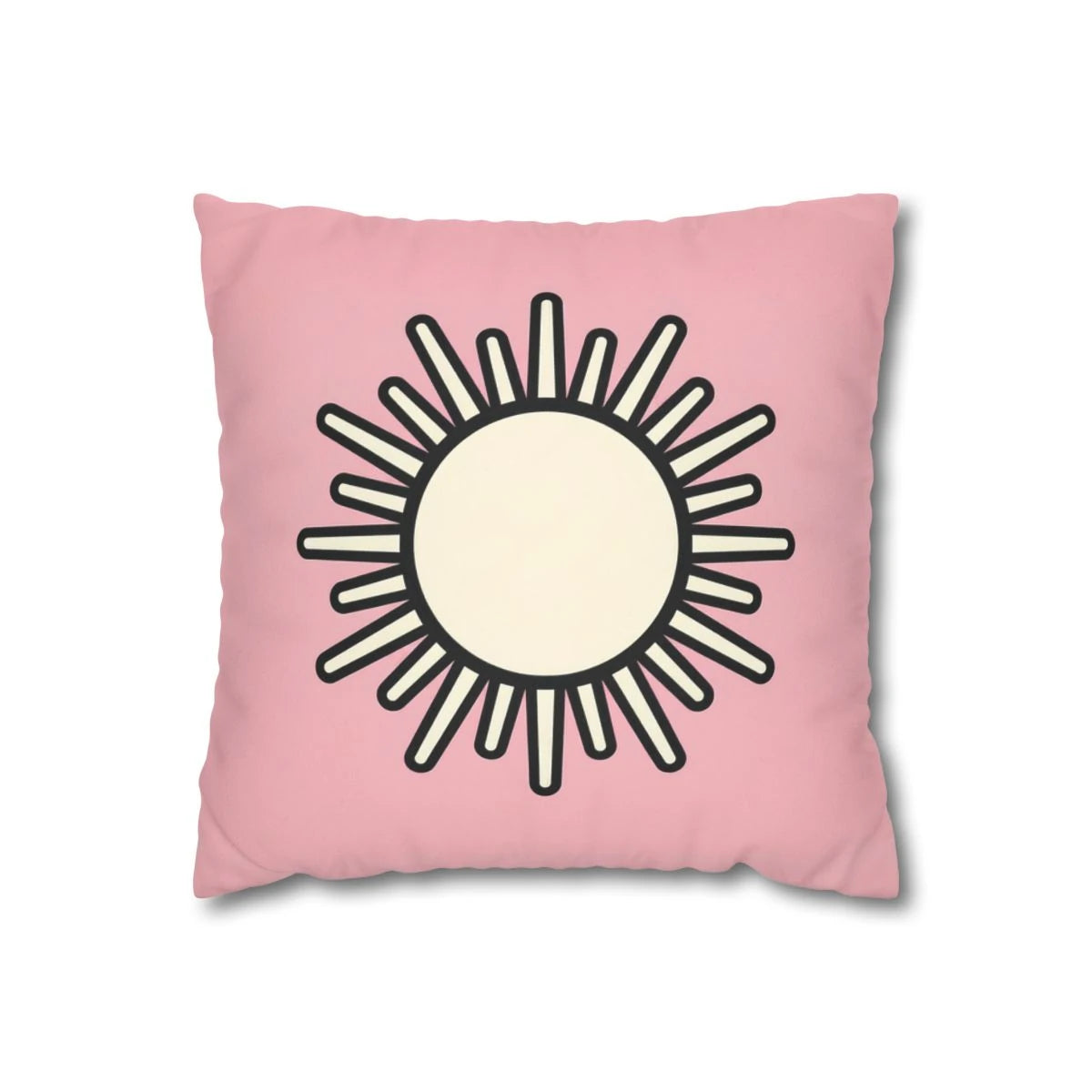 Pink Sun Throw Pillow with Insert