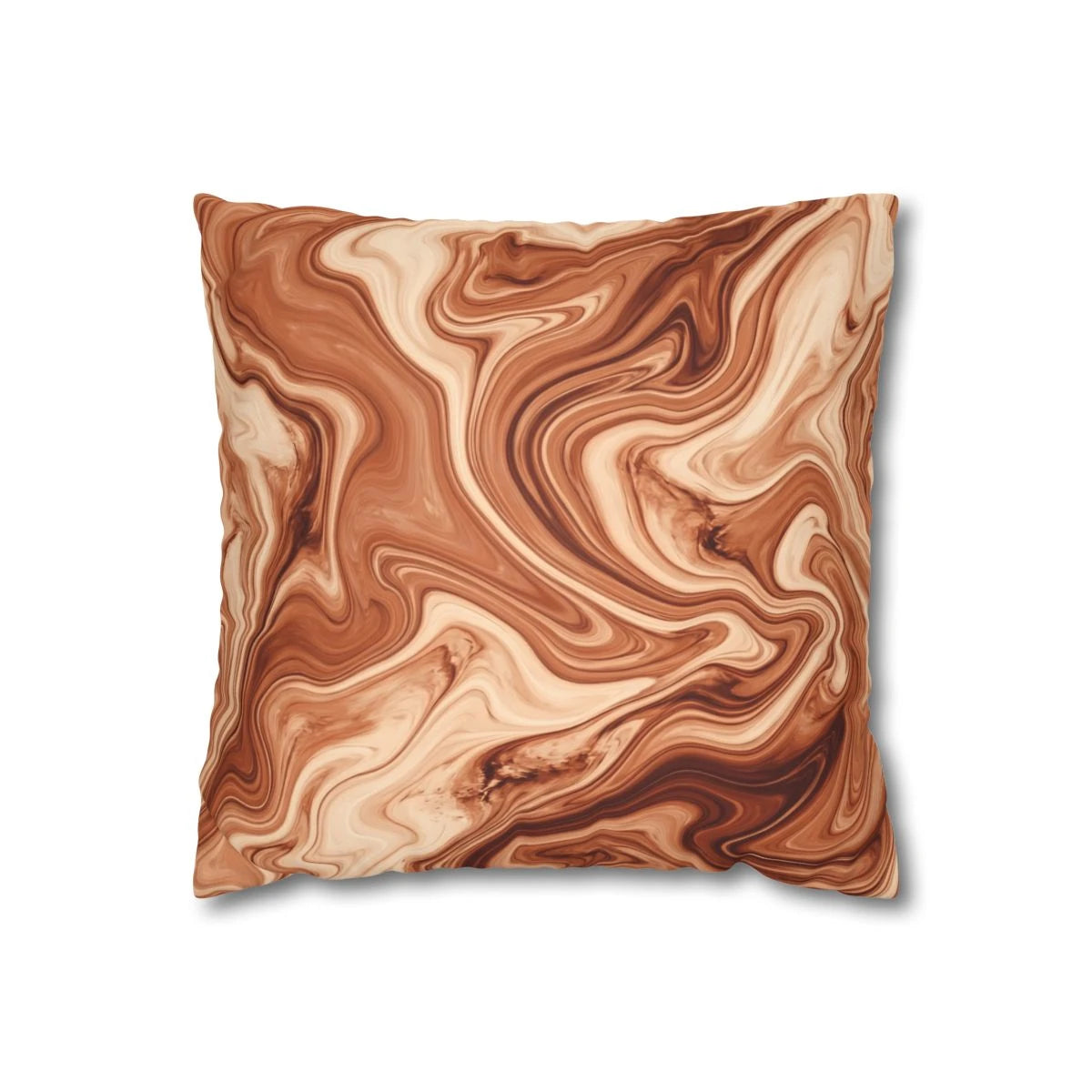 Cinnamon Swirl Marbled Throw Pillow