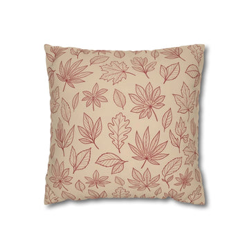 Terracotta Leaf Cushion Cover