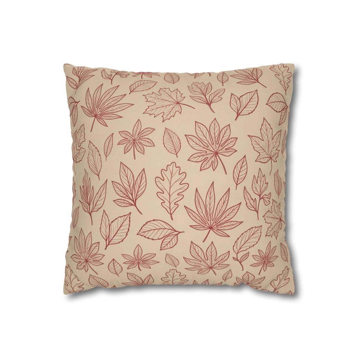 Terracotta Leaf Pillow with Insert
