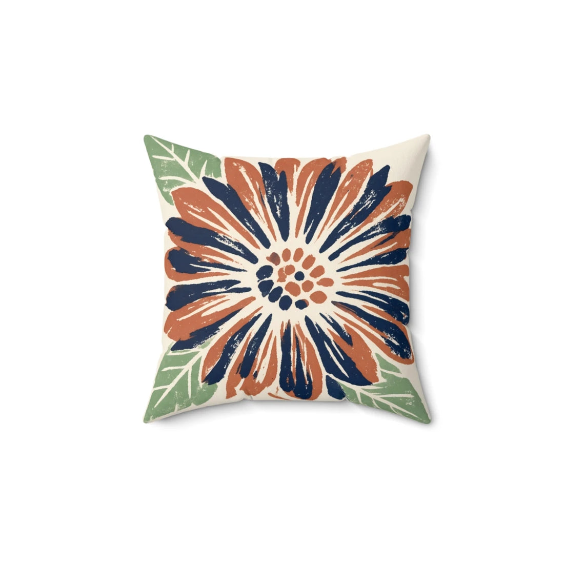 Front view of Rustic Sunflower Cushion Cover on a white background.