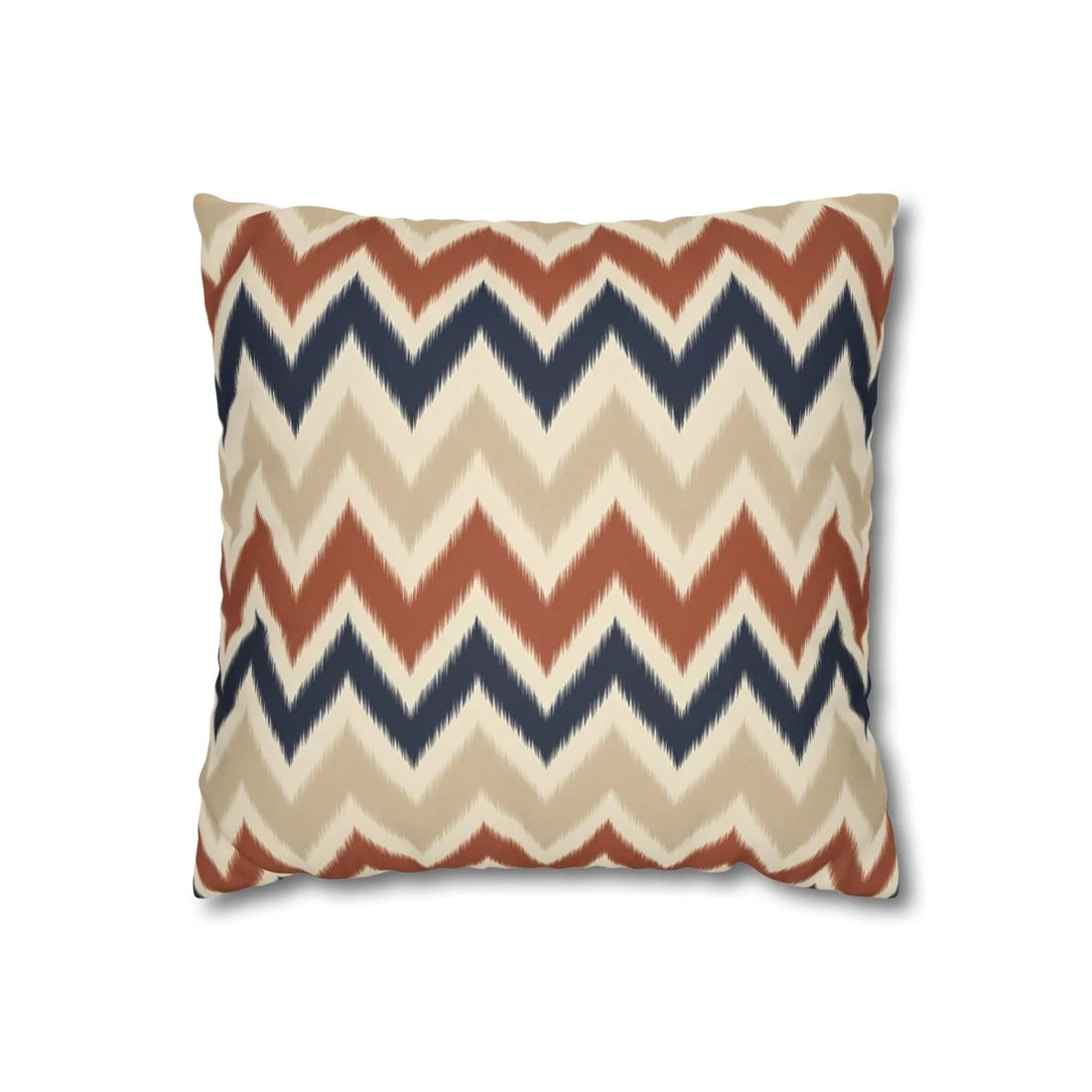 Front view of Ikat Zigzag Cushion Cover on a white background.