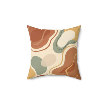 Brown Wavy Lines Sunset Cushion Cover