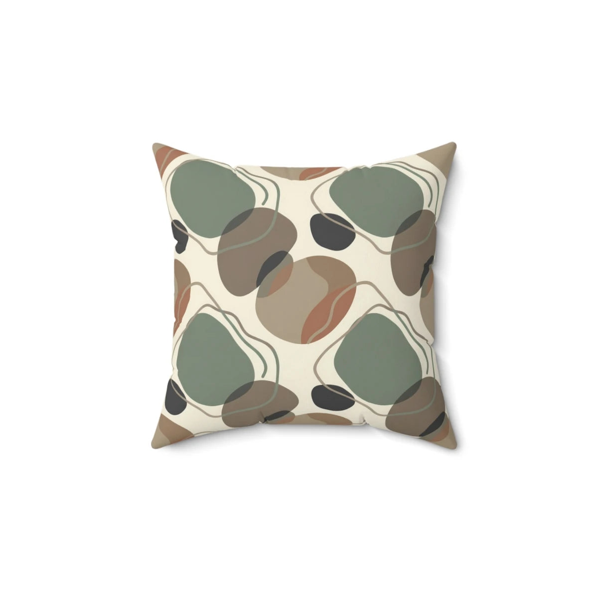 Earth Stone Circle Throw Pillow