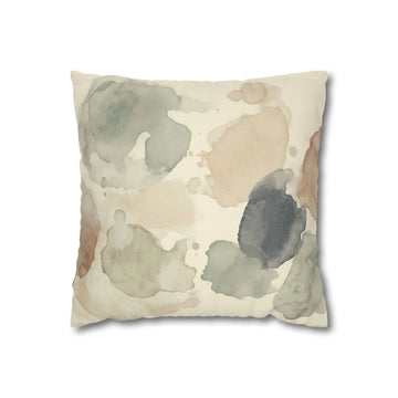 Earthy Watercolor Splash Cushion Cover
