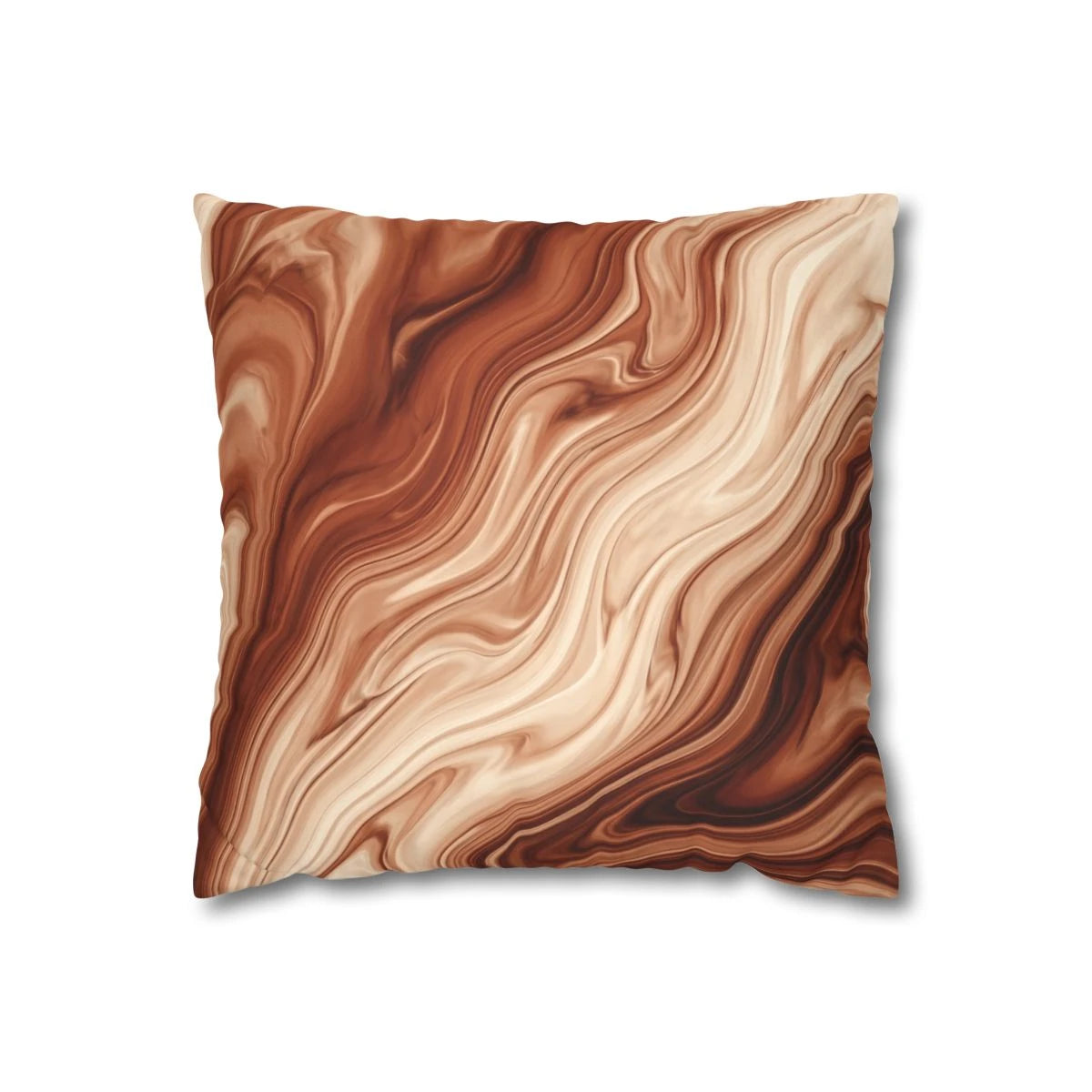 Terracotta Marble Throw Pillow