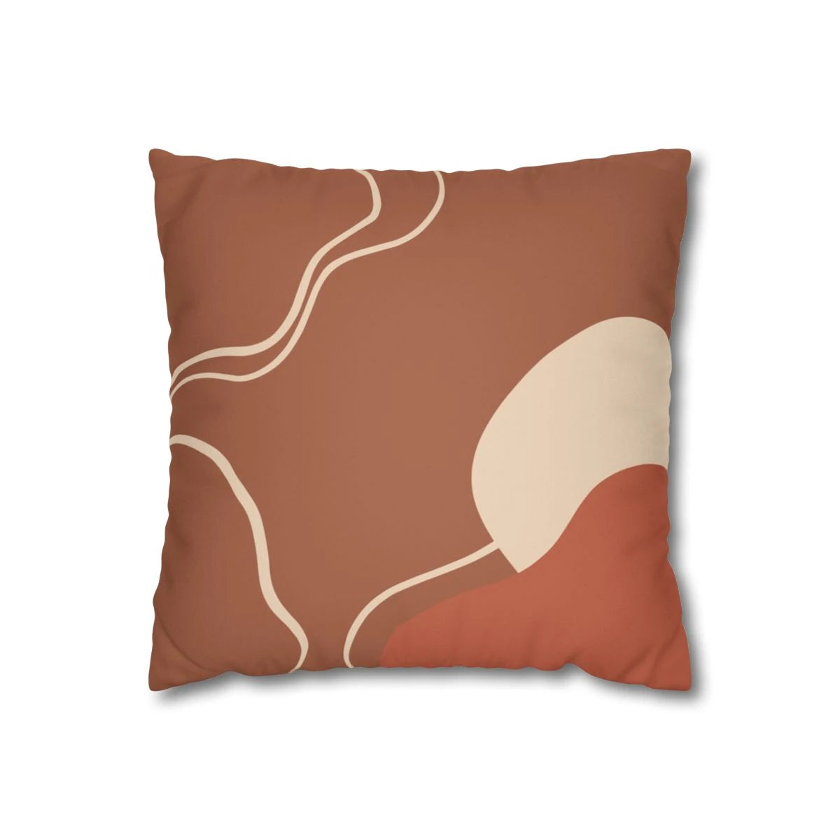 Terracotta Figure Line Drawing Cushion Cover
