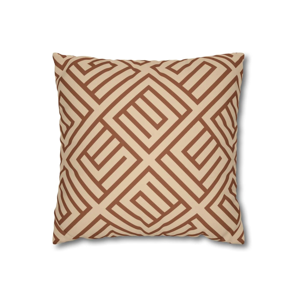 Brown Geometric Pillow Cover